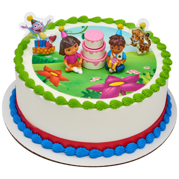 dora the explorer fondant birthday cake